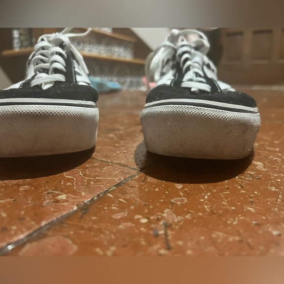 Vans Old Skool black & white checkered lace up sneakers size men’s 8 women’s 9.5 - Picture 6 of 8